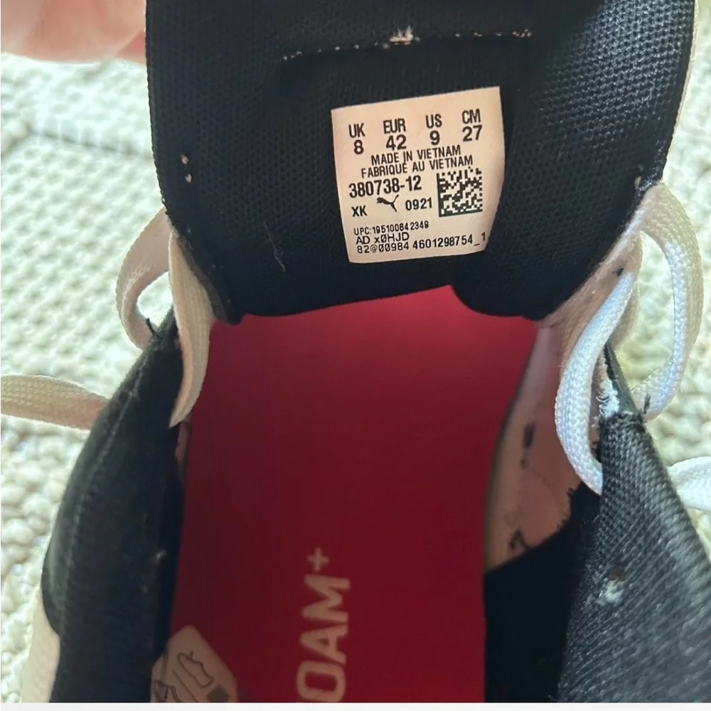 Puma Men's Black, White, and Red Sneakers - Picture 2 of 2